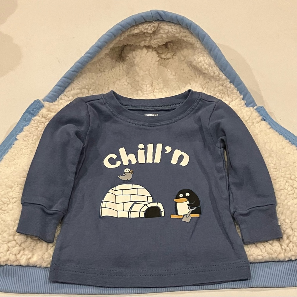 Gymboree | Blue Chill'n Penguin Long Sleeve Tee Shirt